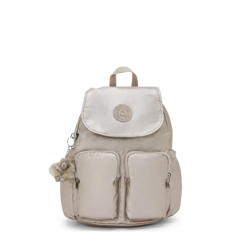 Kipling City Pocket S rugzak metallic glow klein klepsluiting