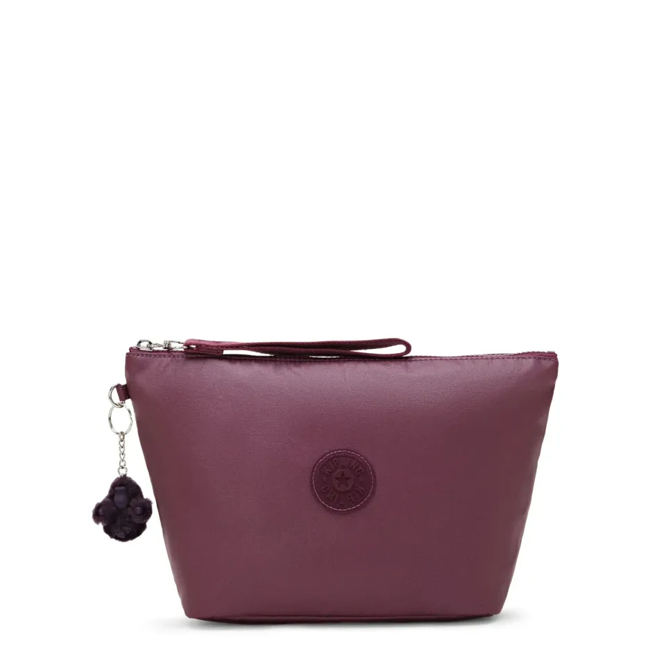 Kipling Naomi Pouch L etui groot grape wine metallic