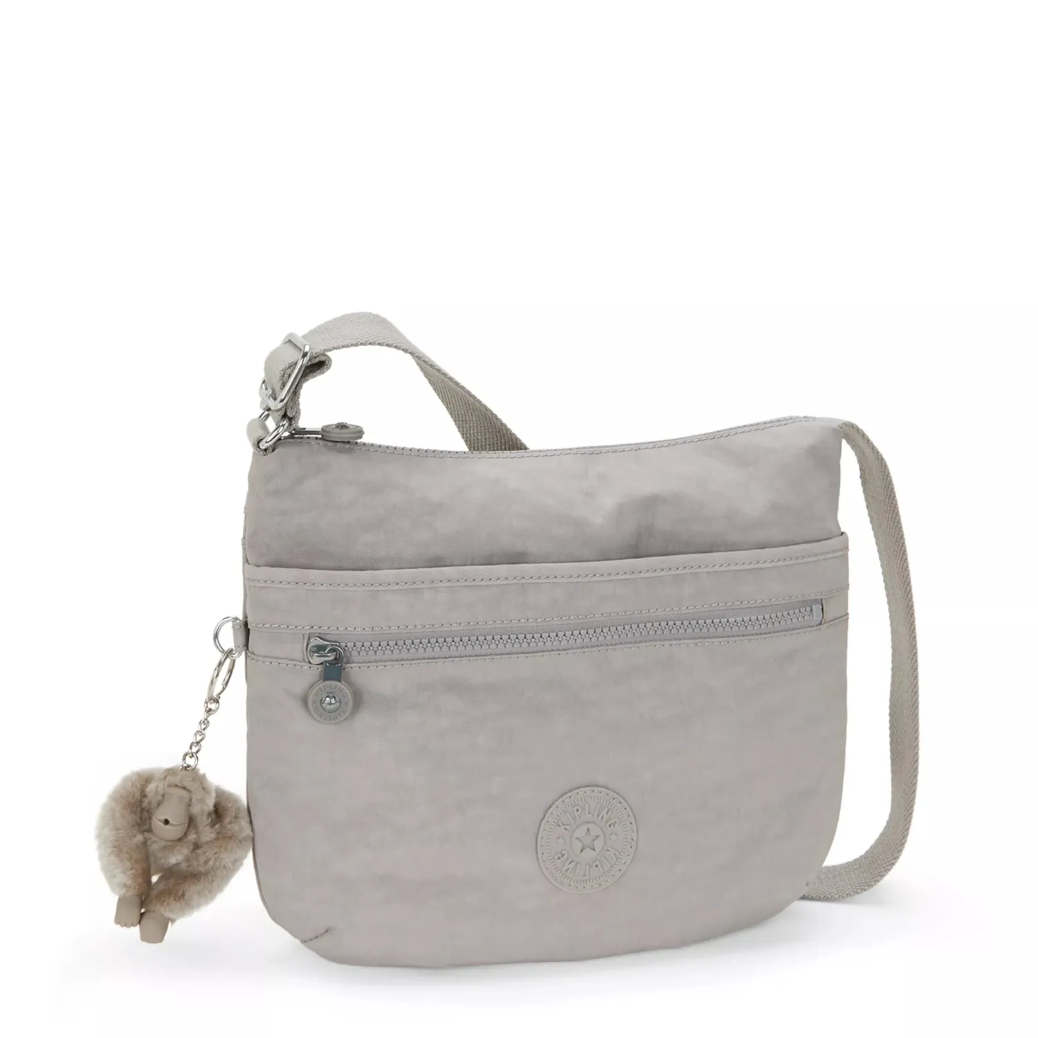 Kipling Arto crossbody tas Grey Gris Medium waterafstotend