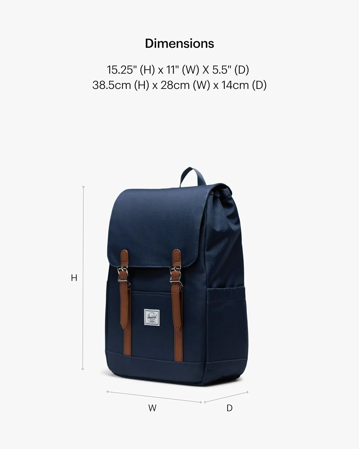 Herschel Retreat rugzak 23L zwart canvas