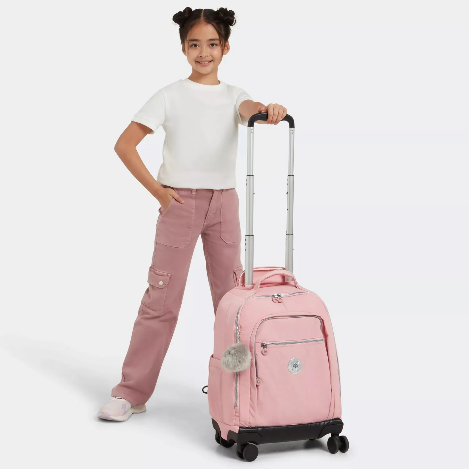 Kipling New Zea trolley Bridal Rose met wielen laptopvak