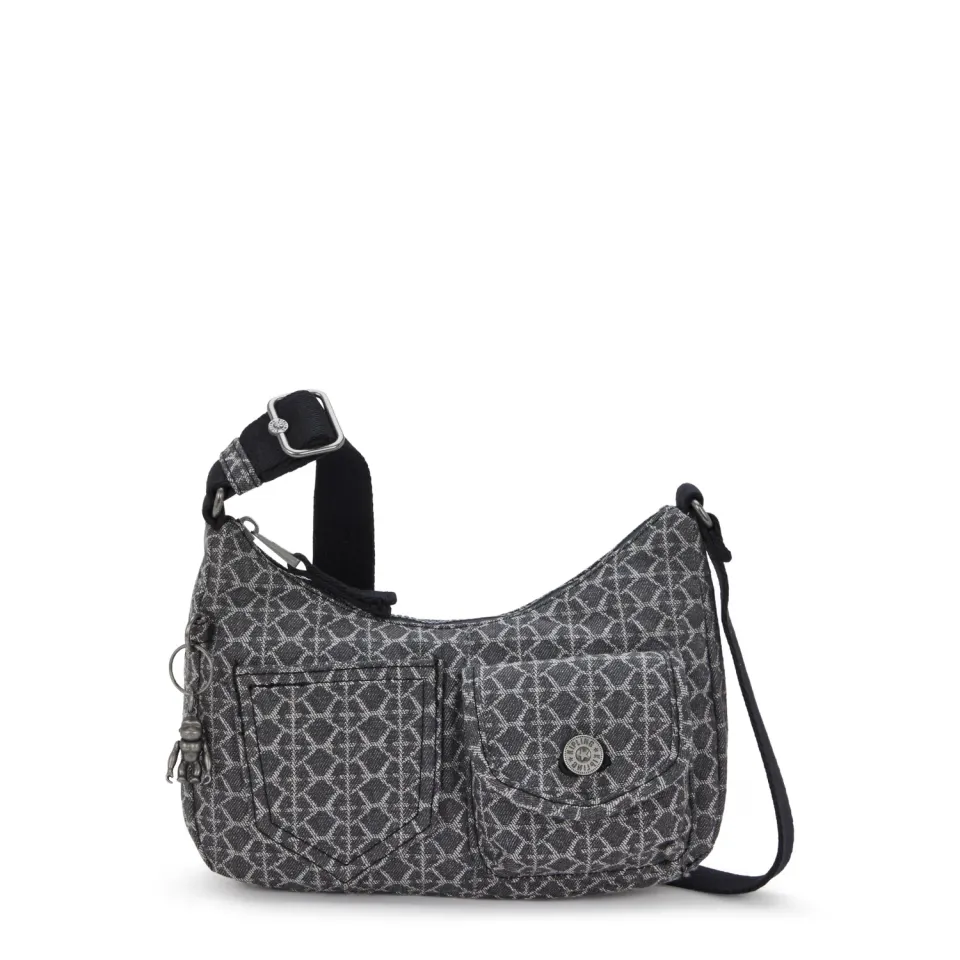 Kipling Kenda crossbodytas Grey Denim klein jacquard