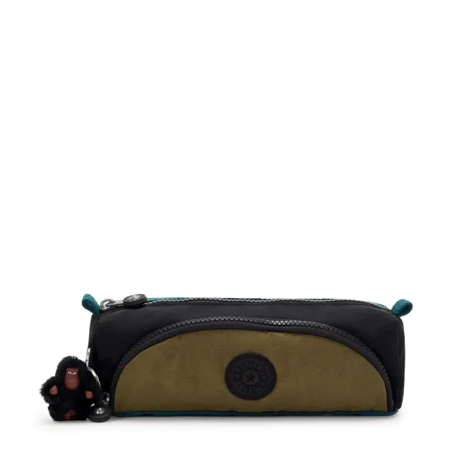 Kipling Cute pennenzak Medium Black Khaki Block nylon