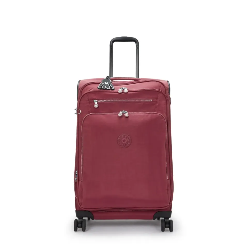 Kipling New Youri Spin M koffer Lounge Wine Medium wijnrood
