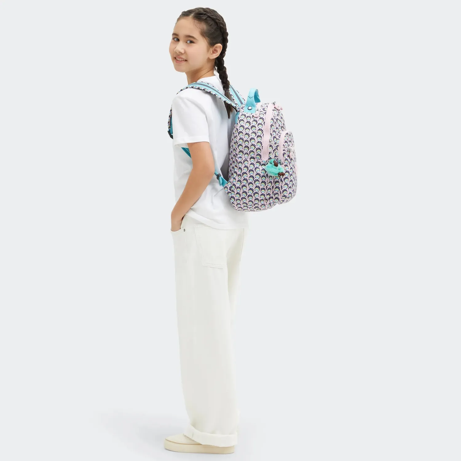 Kipling Seoul S kleine rugzak Geo Shell met print voor school