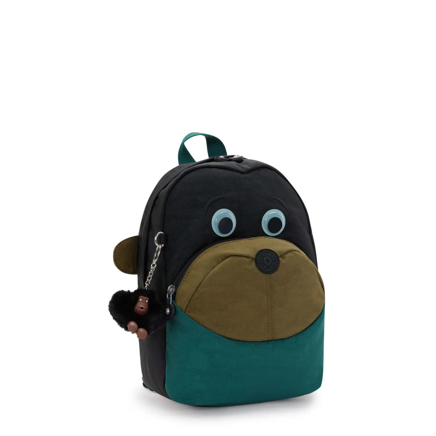 Kipling Faster rugzak klein Black Khaki Block waterafstotend