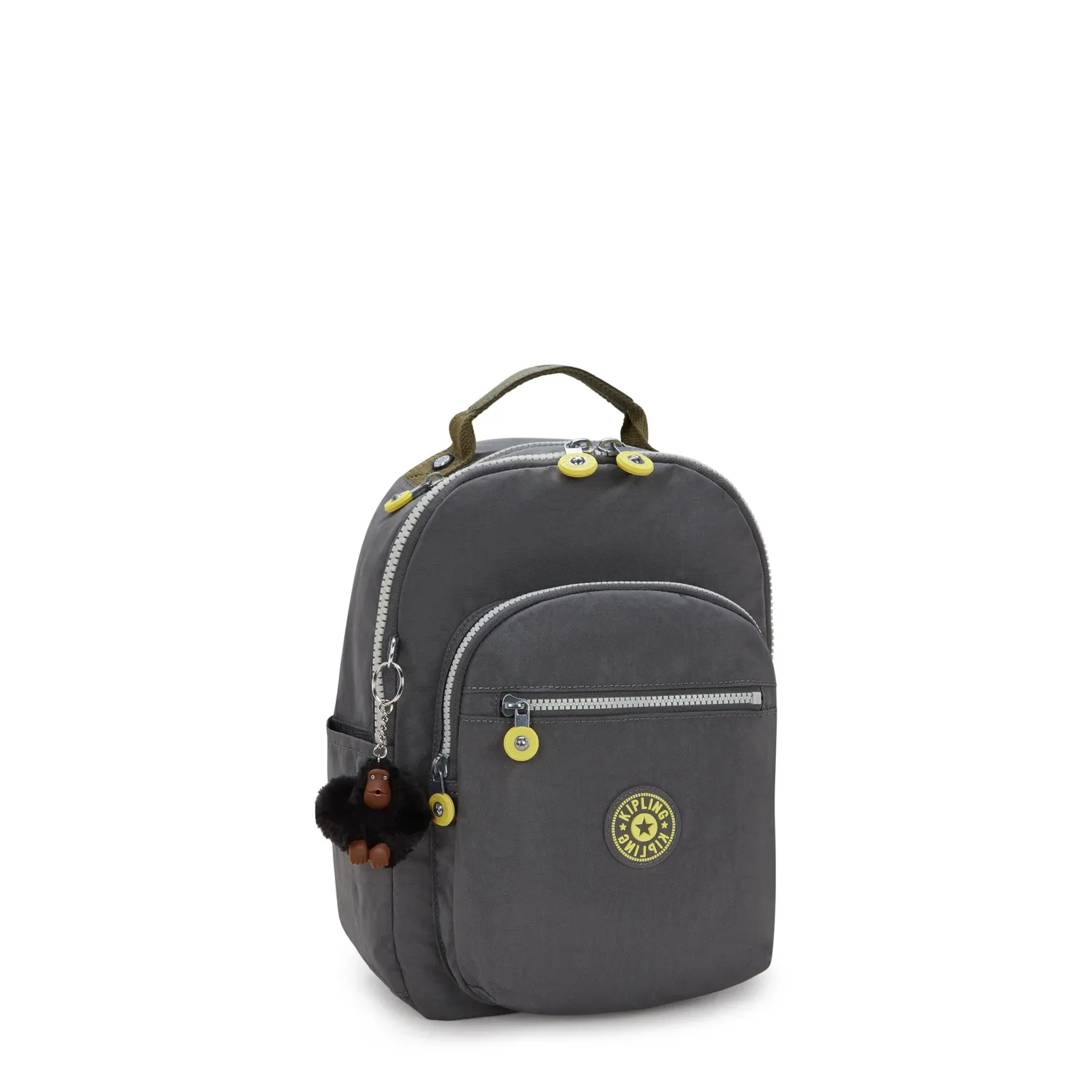 Kipling Seoul S kleine rugzak Back to Grey met 11 inch tabletvak