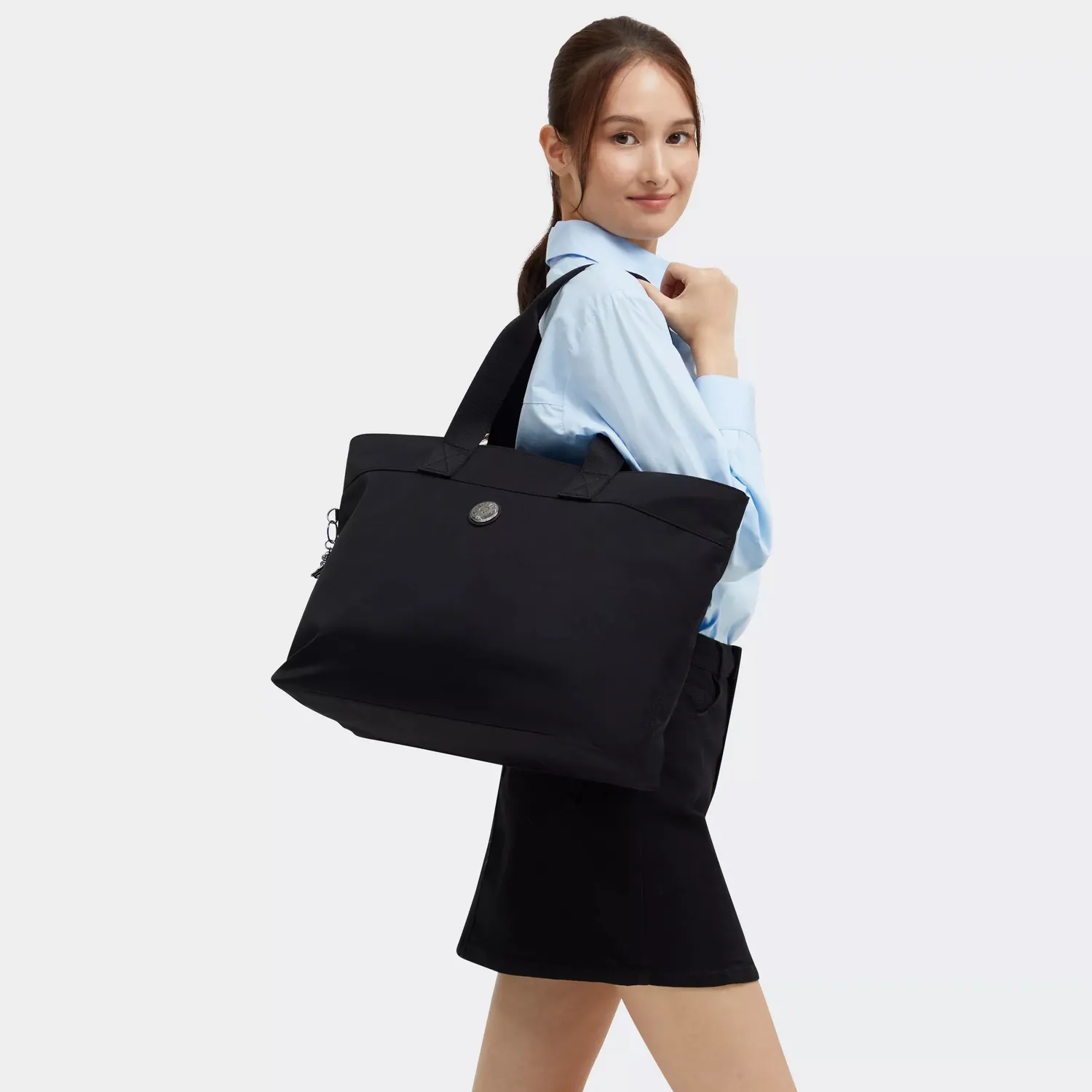 Kipling Colissa Up shopper Groot Endless Black laptopvak