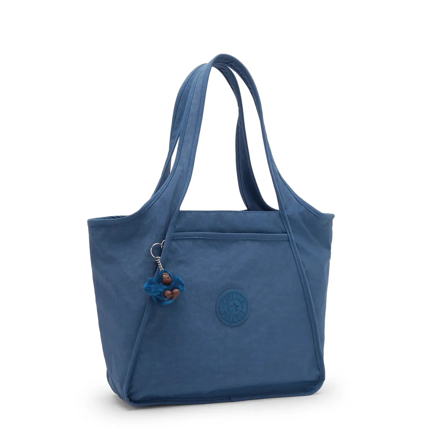 Kipling Carmela schoudertas Delicate Blue groot ruim
