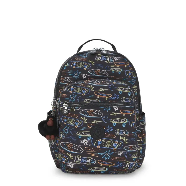 Kipling Seoul College Extra rugzak Neon Skate groot 15 inch