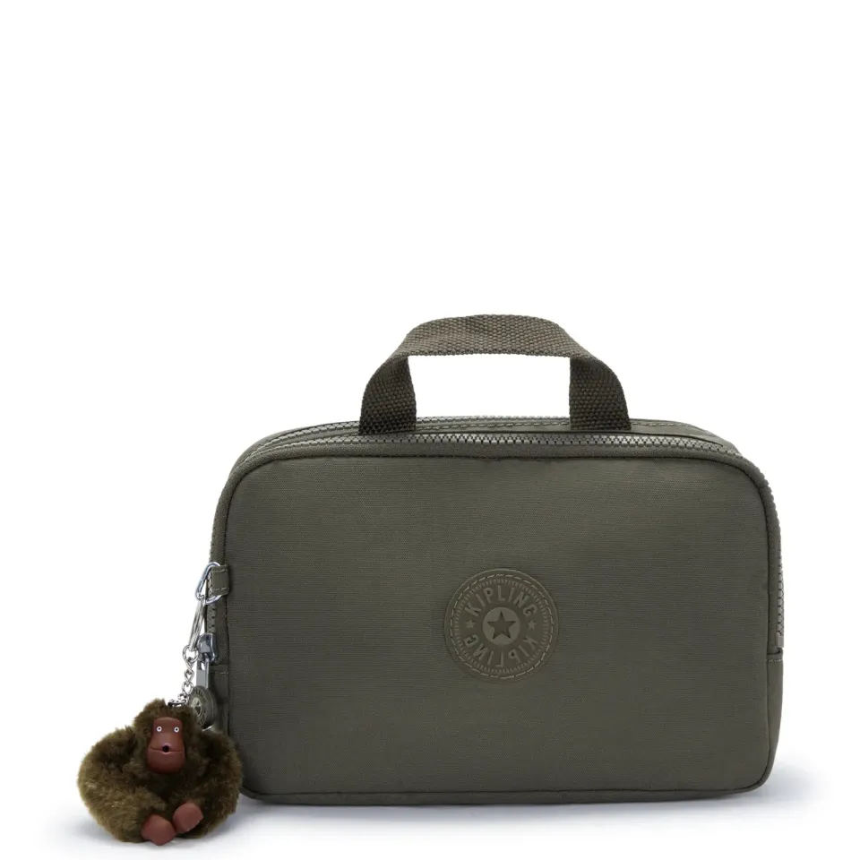 Kipling Jaconita beauty case Field Green medium afneembare voering