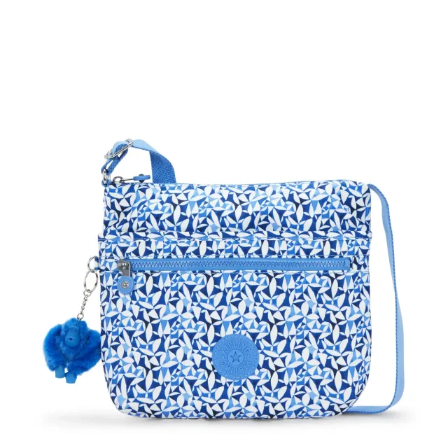 Kipling Arto schoudertas Medium Crazy Leaves licht