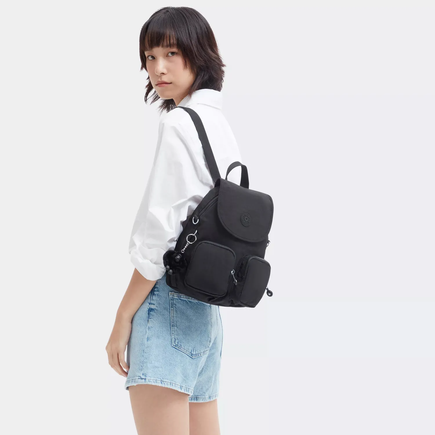 Kipling Firefly Up rugzak Black Noir klein waterafstotend