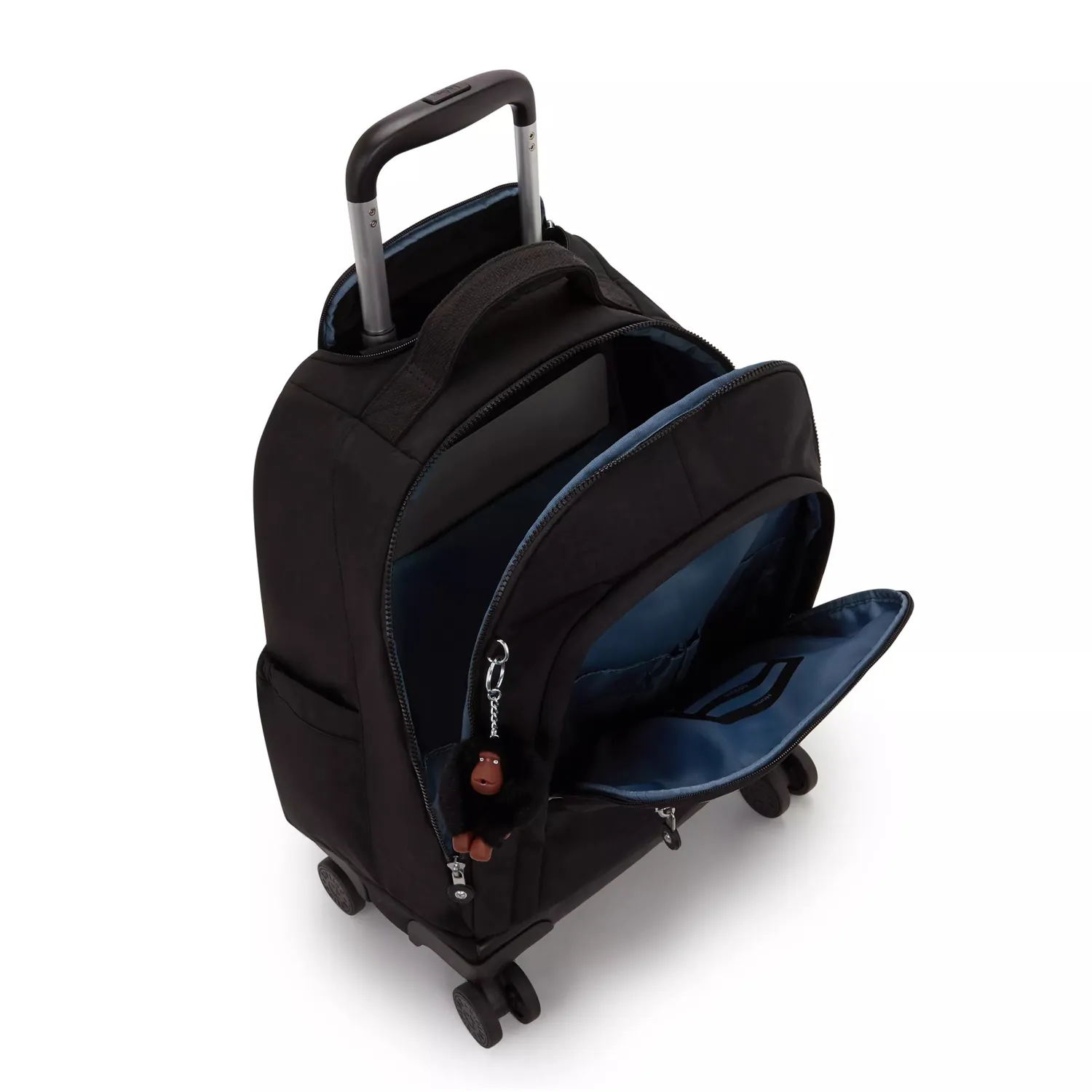 Kipling New Zea rugzak met wielen True Black groot laptopvak