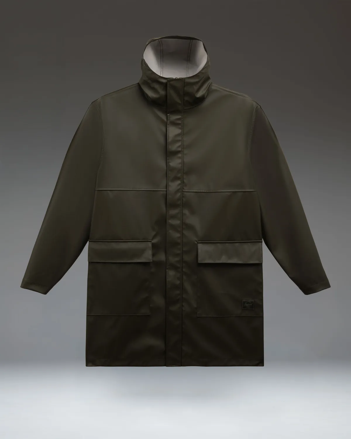 Herschel Long Classic Regenjas Heren Zwart Winddicht