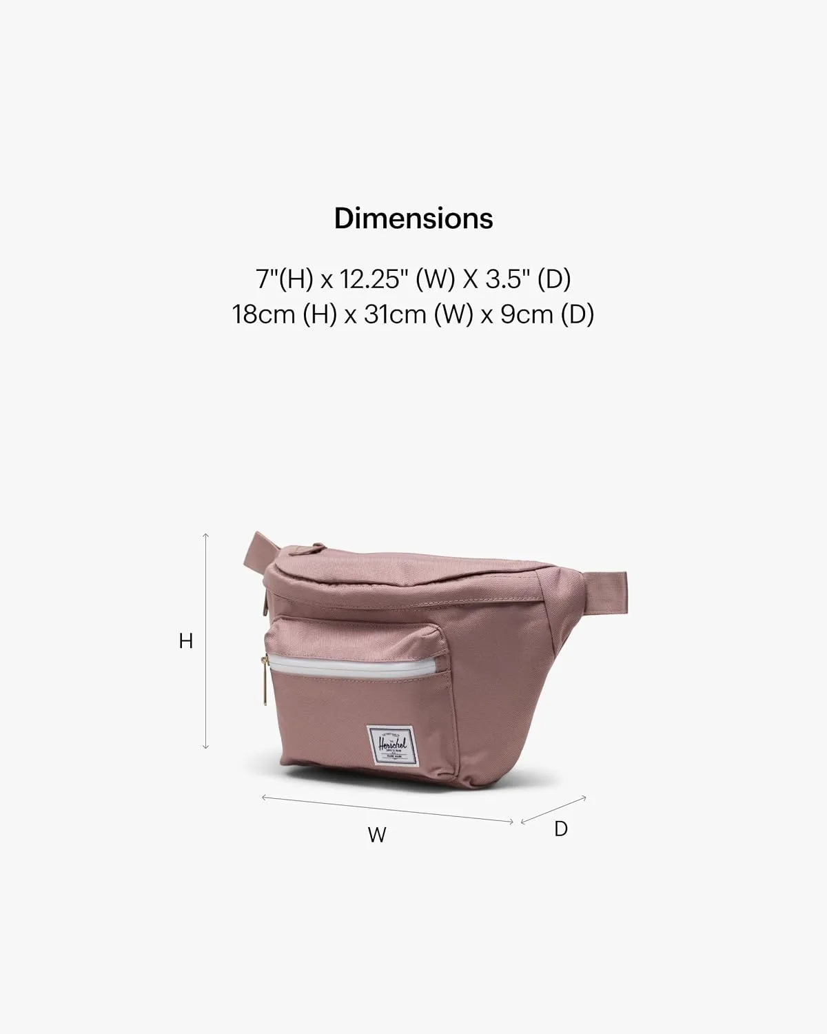 Herschel Pop Quiz Hip Pack heuptas Ash Rose roze