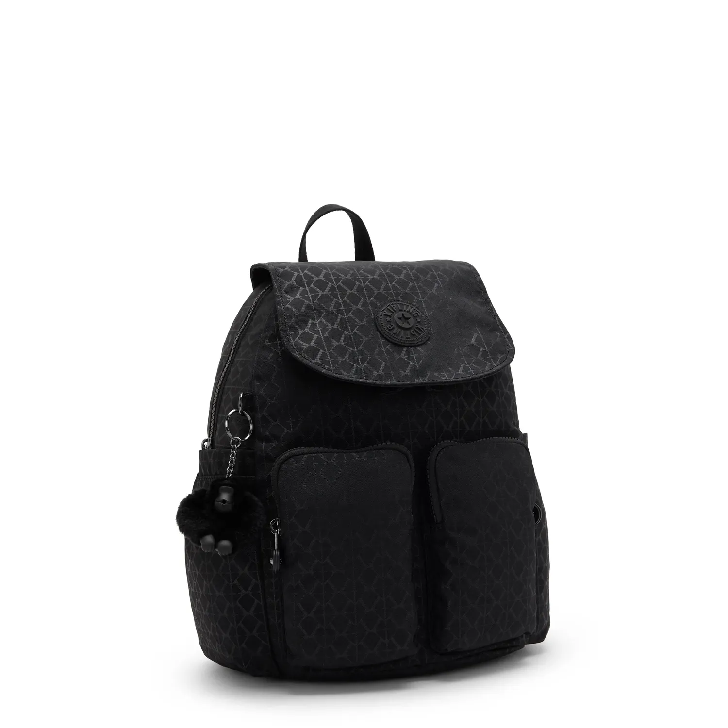 Kipling City Pocket S rugzak Signature Emb klein met klep