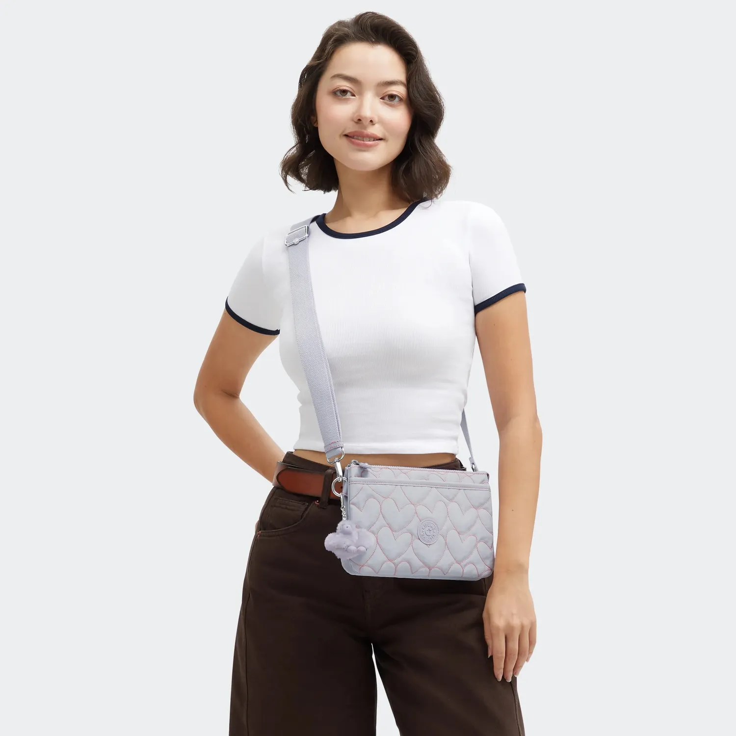 Kipling Riri crossbodytas Klein Hearts Shimmer waterafstotend