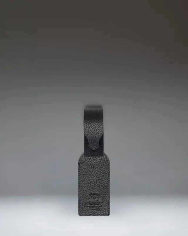 Herschel Luggage Tag bagagelabel Zwart vegan leer