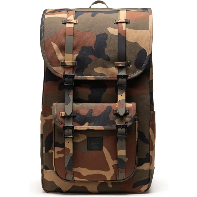 Herschel Little America rugzak 30L Woodland Camo canvas