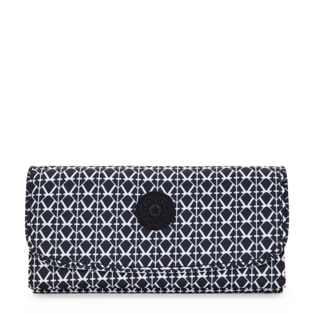 Kipling Money Land portemonnee Groot Signature Print RFID