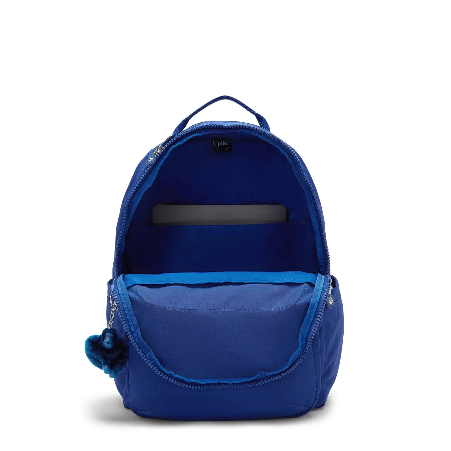 Kipling Seoul rugzak Groot Blazing Blue met 15 inch laptopvak