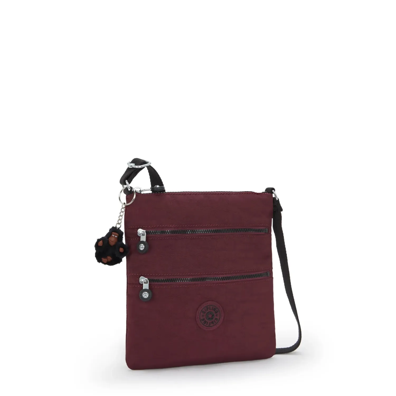 Kipling Keiko crossbody Mulberry Mocha klein met ritsvakken