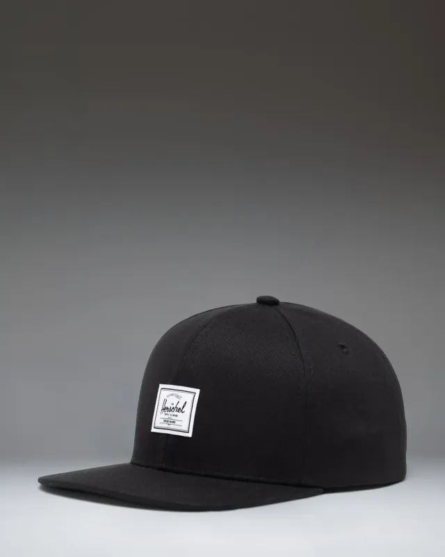 Herschel Whaler 6 Panel pet Black verstelbaar