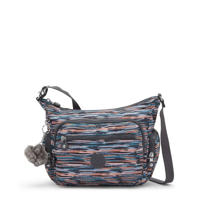 Kipling Gabbie S schoudertas Mineral Stripes medium ruim