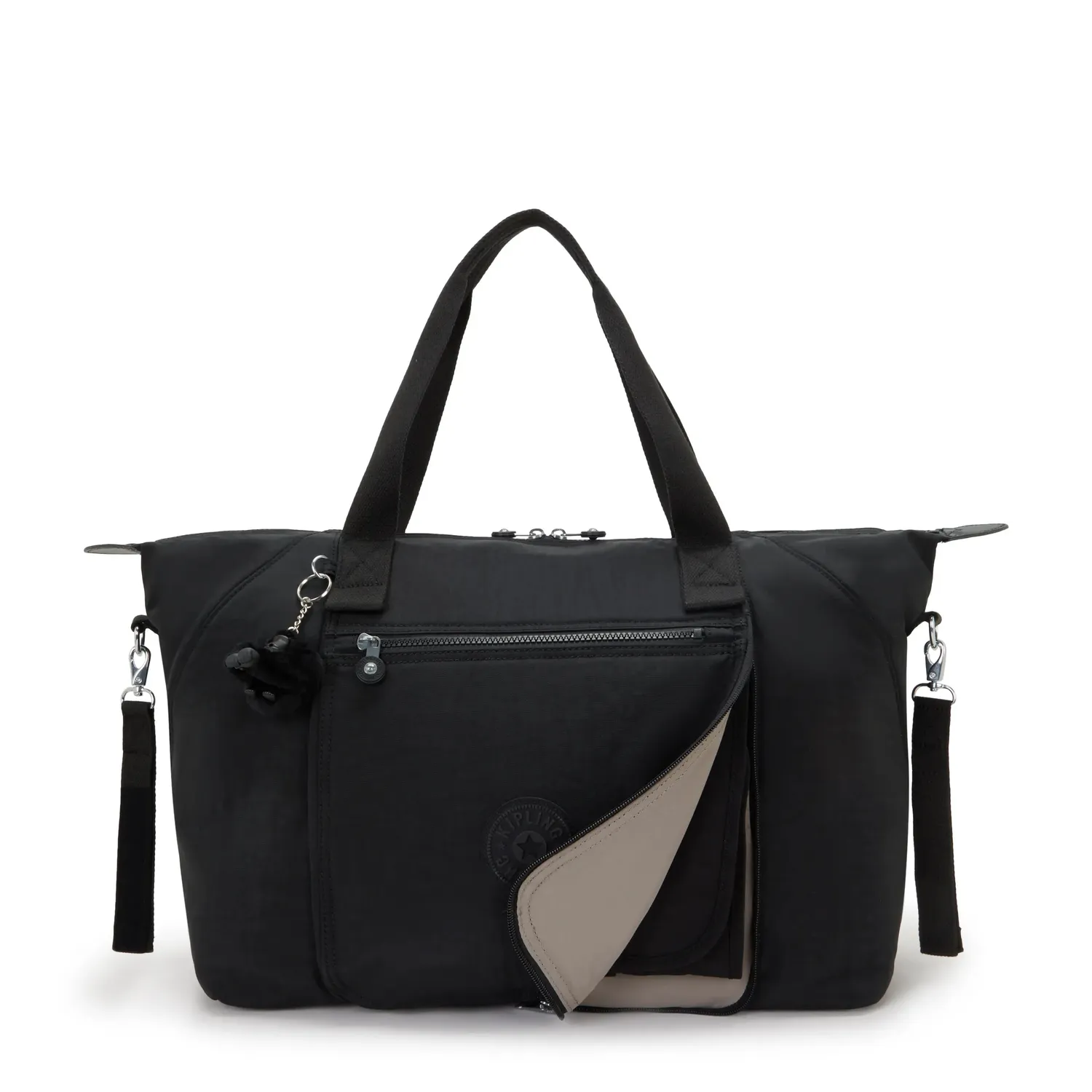 Kipling New Art M luiertas groot Black Noir met matje