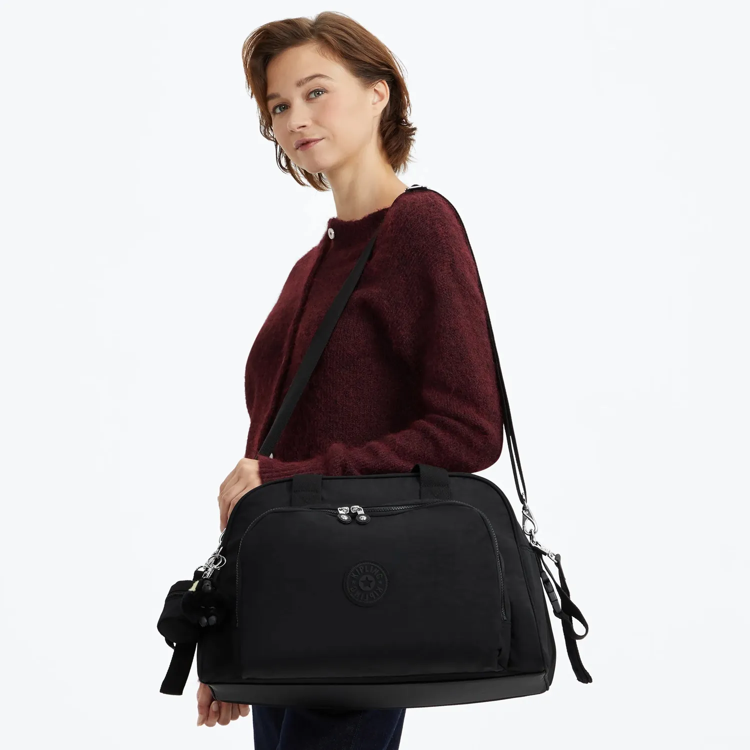 Kipling Camama luiertas Tiny Black Noir groot met mat