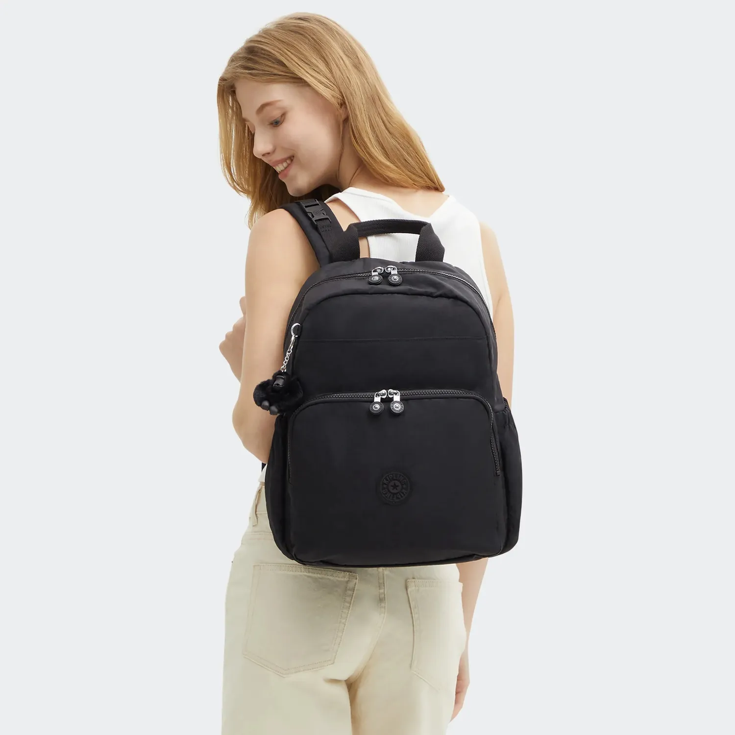 Kipling Maisie luierrugzak Black Noir Medium verschoningsmat