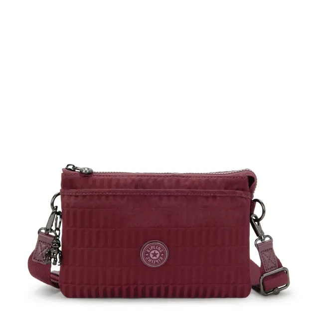 Kipling Riri crossbodytas Klein Maroon Tile Jacquard print