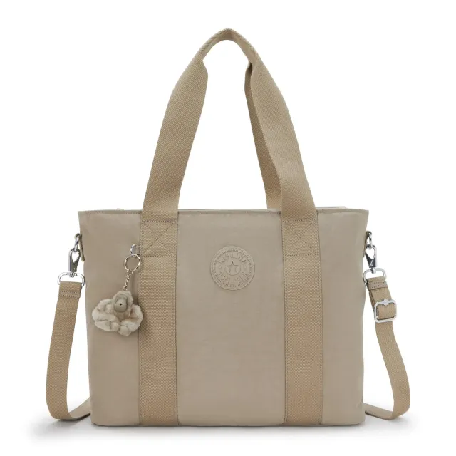 Kipling Minta L Up shopper soft taupe groot afneembare band