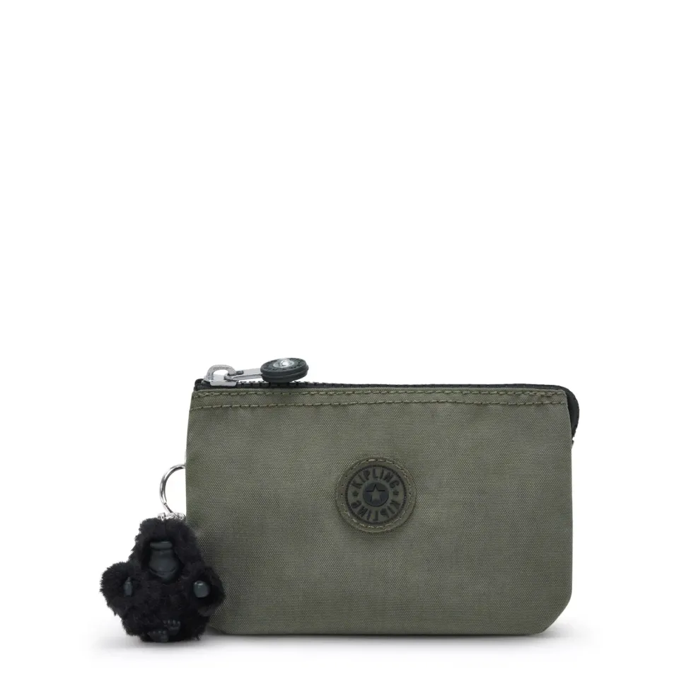Kipling Creativity S portemonnee Green Moss Klein met ritsvak