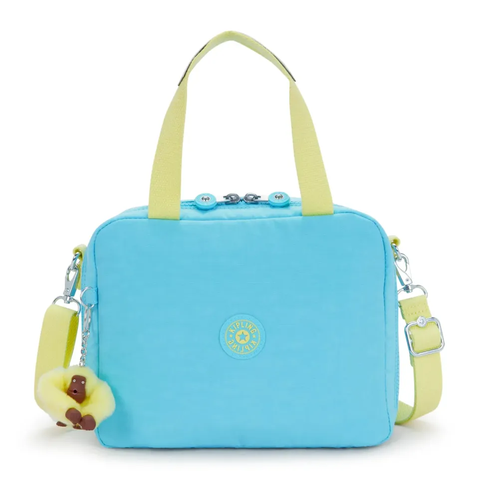 Kipling Miyo lunchtas Groot Splash Blue geïsoleerd