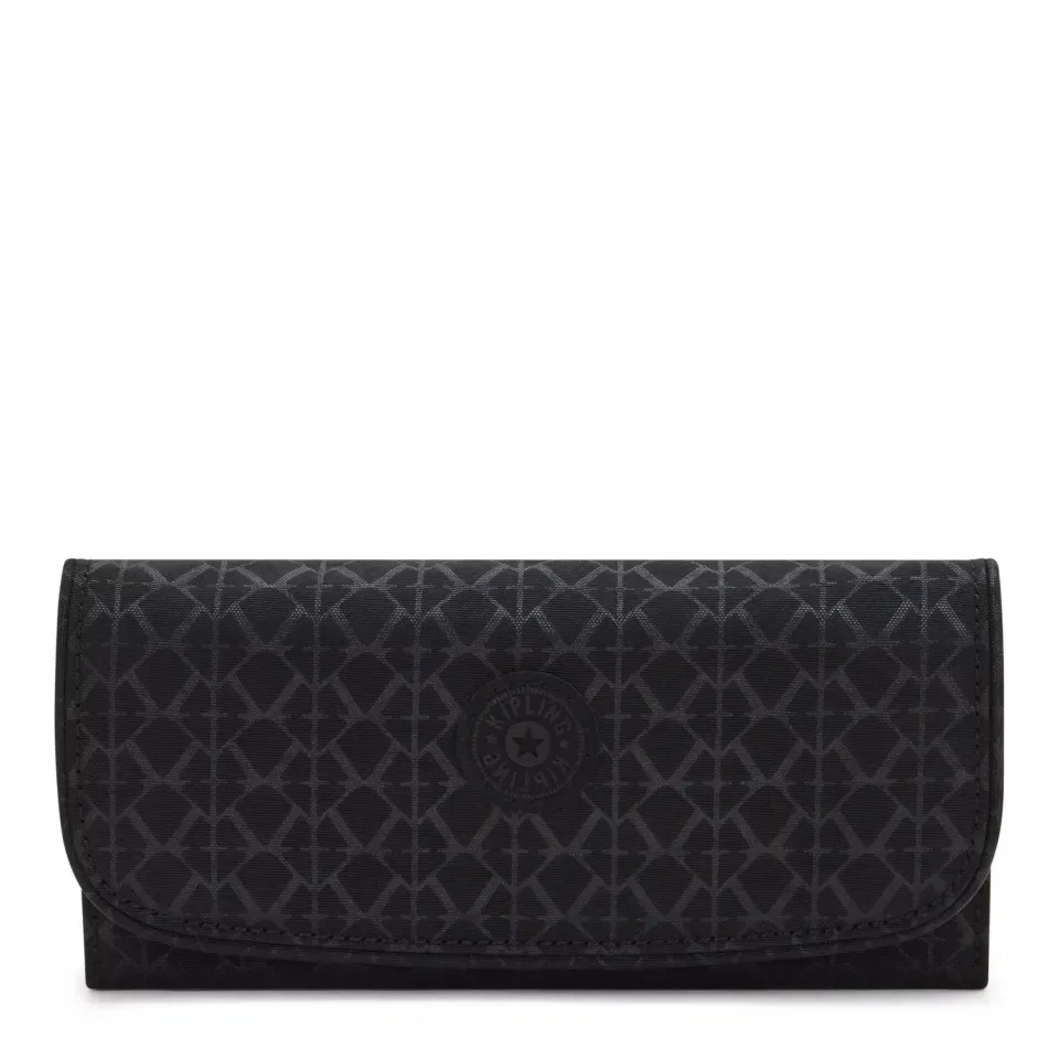 Kipling Money Land portemonnee Groot Signature Emb RFID