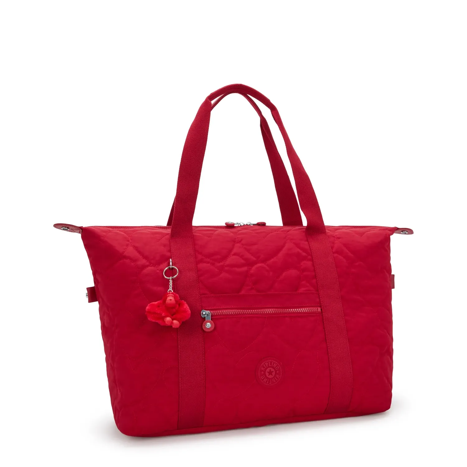 Kipling Art M tas Many Hearts Red hartjes