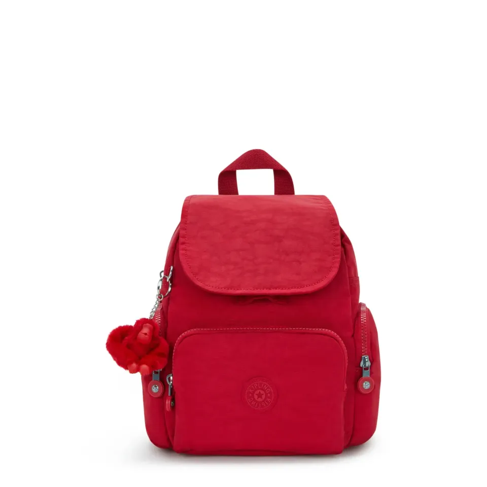 Kipling City Zip Mini rugzak Ruby Red extra klein rood