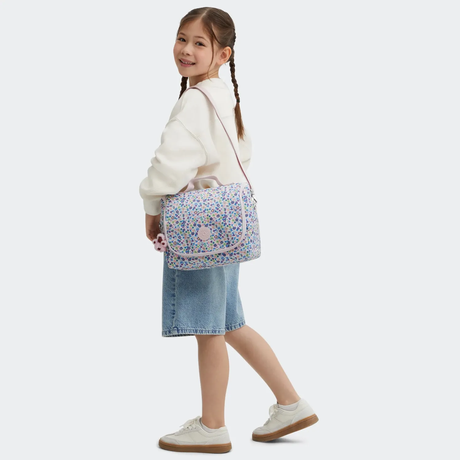 Kipling New Kichirou lunchtas Digi Flower Print groot schouderriem