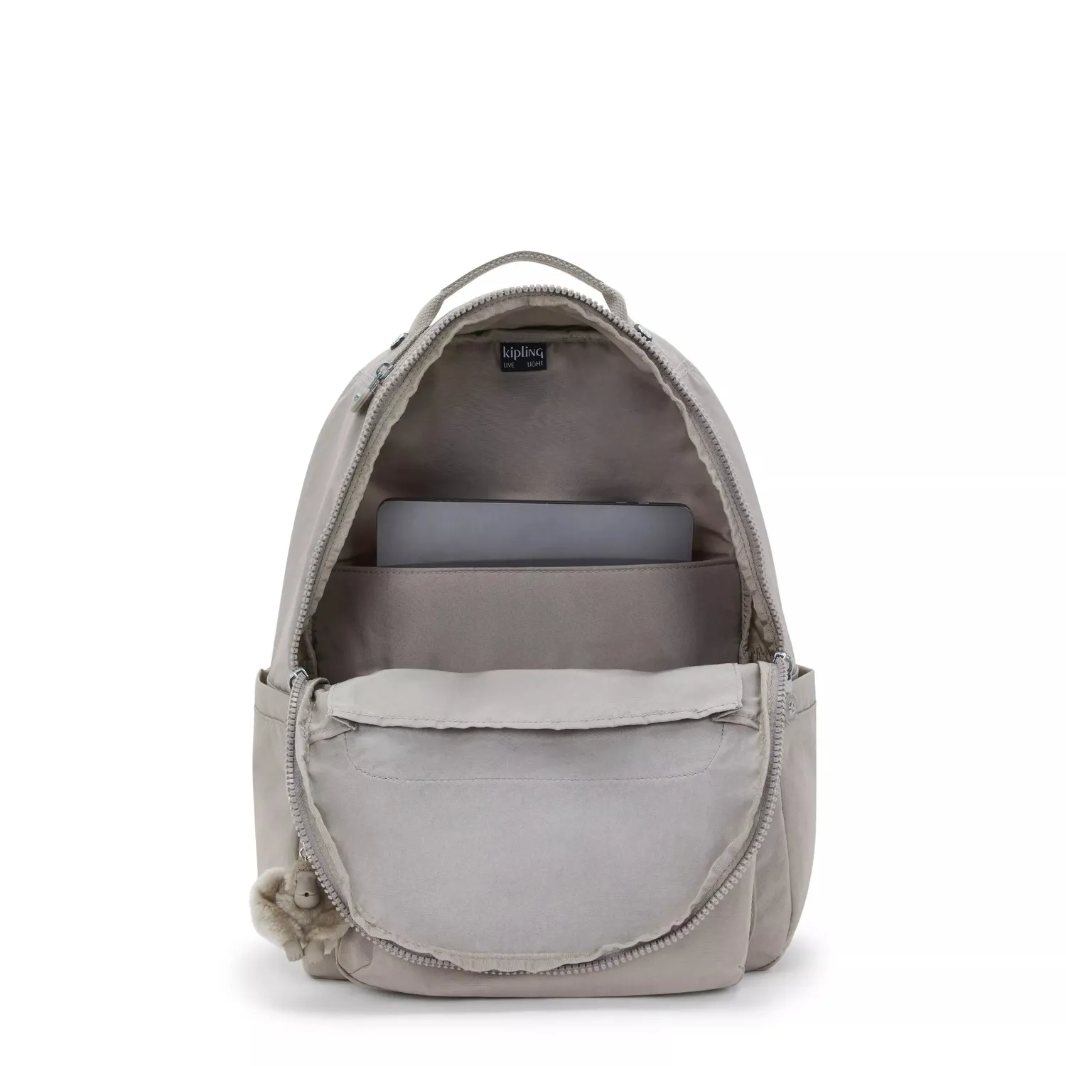 Kipling Seoul rugzak groot Grey Gris 15 inch laptopvak