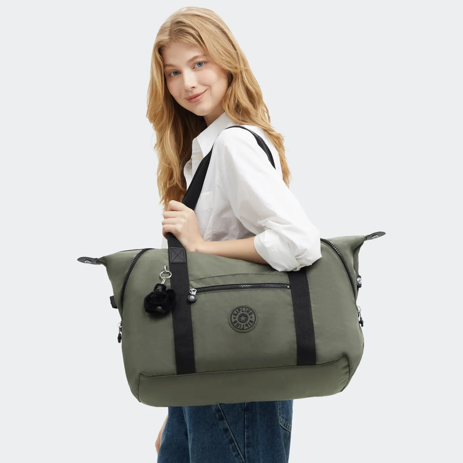 Kipling Art M draagtas Green Moss waterafstotend