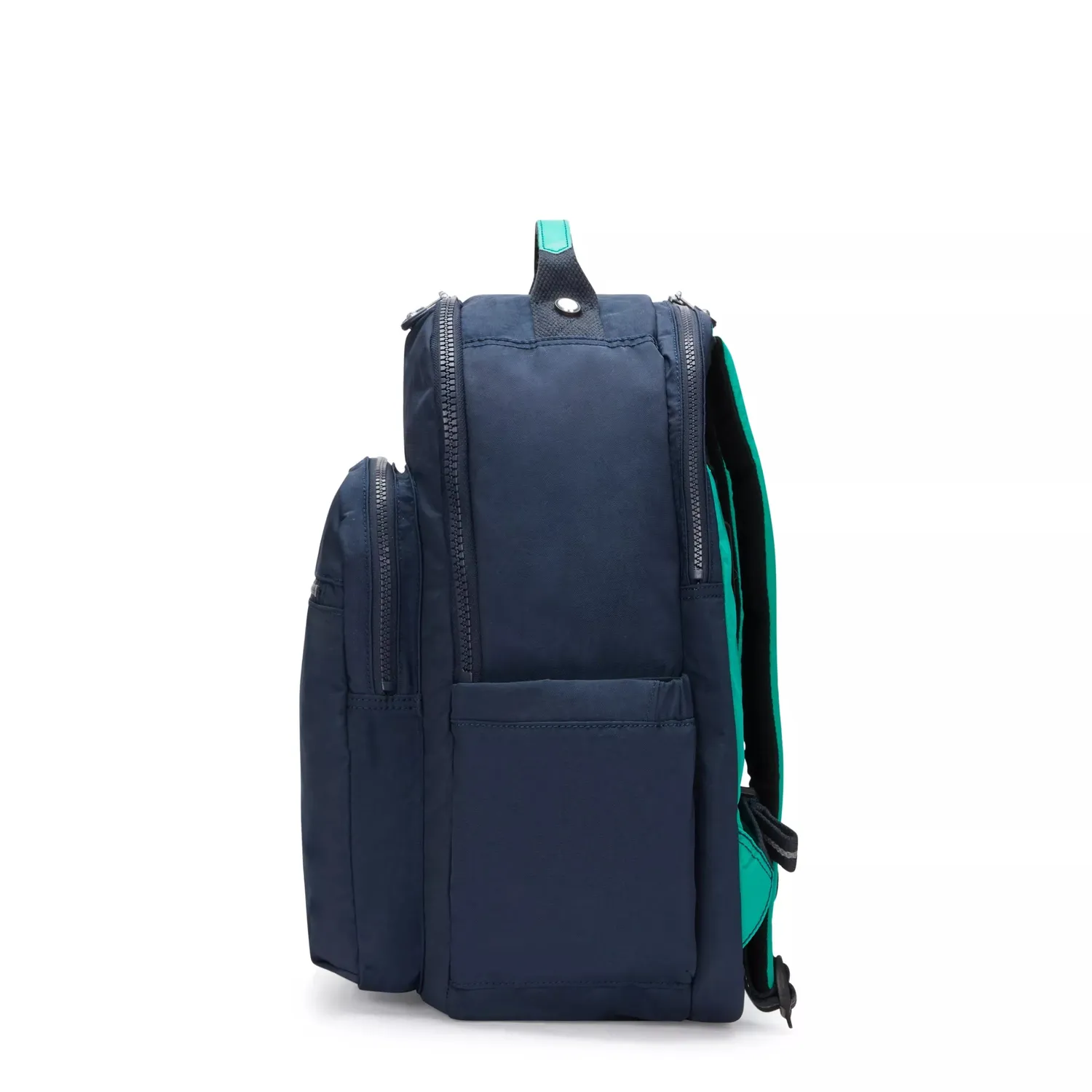 Kipling Seoul College rugzak Groot Blue Green Block 15 inch