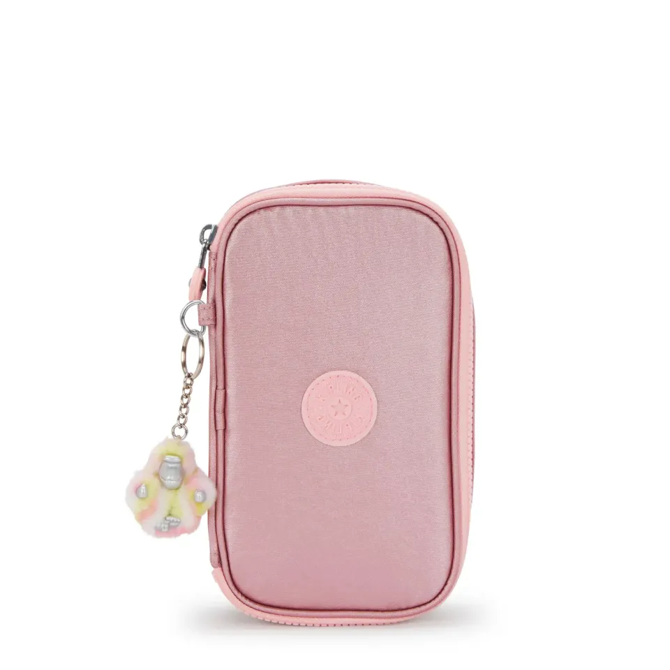Kipling 50 Pens pennenzak Bronze Pink Metallic medium glans
