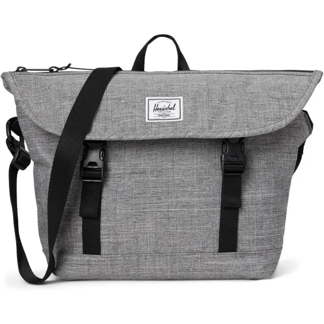Herschel Cove messenger Raven Crosshatch grijs canvas