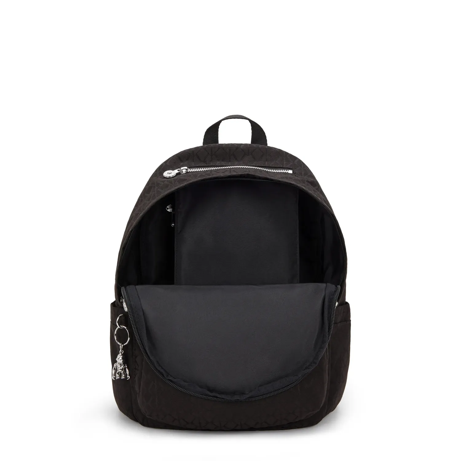 Kipling Delia rugzak Medium Noir Sign Jq werkvakken