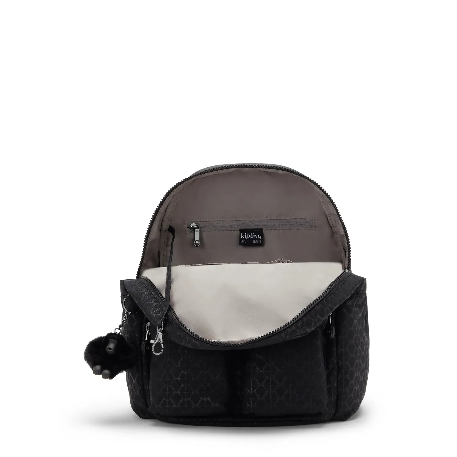 Kipling City Pocket S rugzak Signature Emb klein met klep