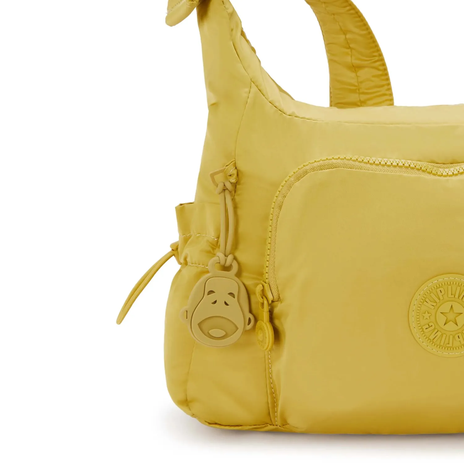 Kipling Gabb S crossbodytas Daisy Yellow medium met trekkoordvakken