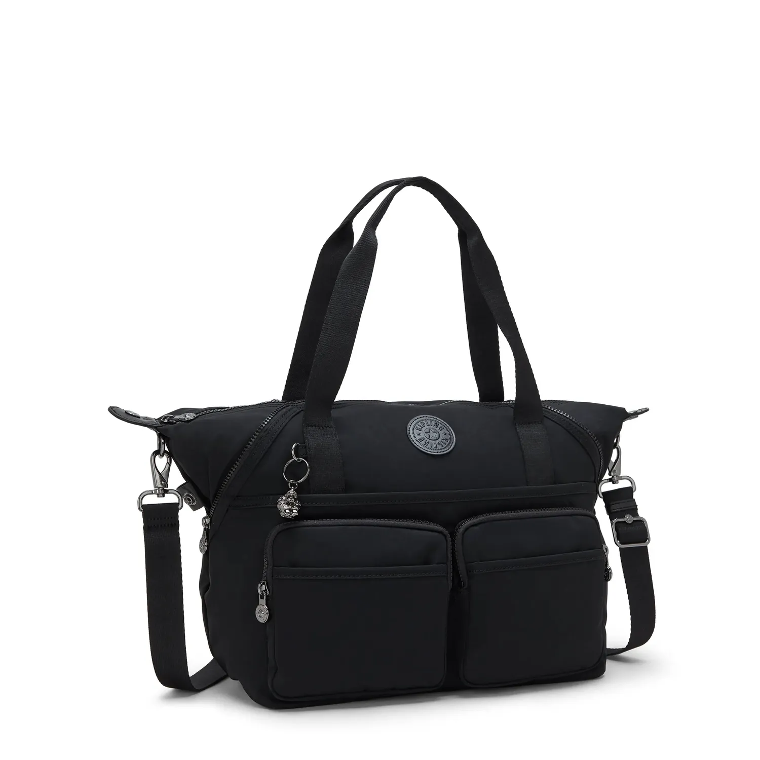 Kipling New Art Duo Pocket draagtas infinite black medium laptopvak
