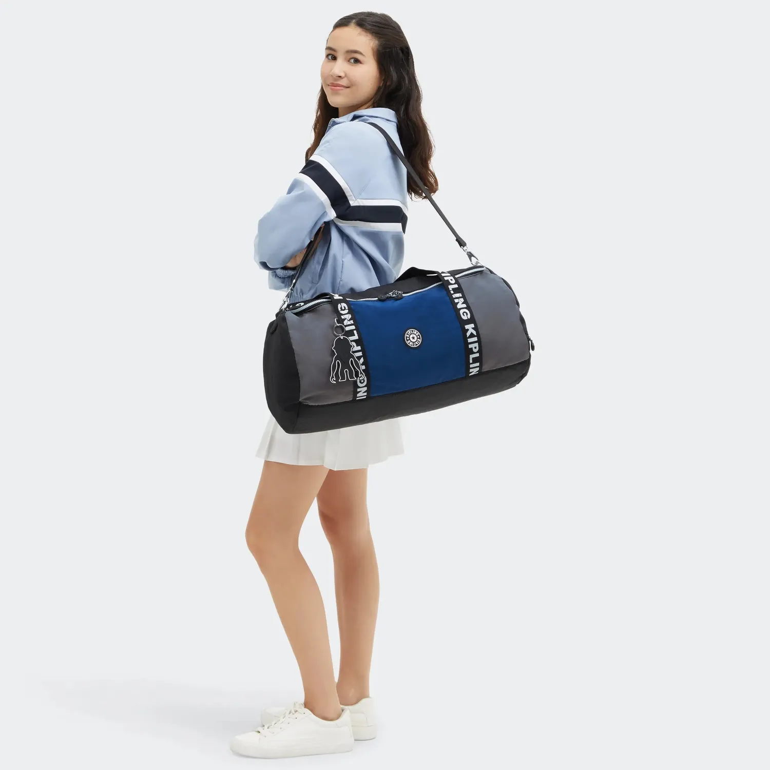 Kipling Argus S Sporttas Scuba Blue Block Klein waterafstotend